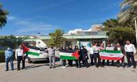 تجمع کارکنان بیمارستان کودکان در حمایت از مردم فلسطین