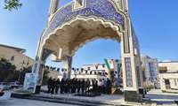 غبارروبی مزار شهدای گمنام توسط مسئولان و کارکنان بیمارستان  کودکان بندرعباس